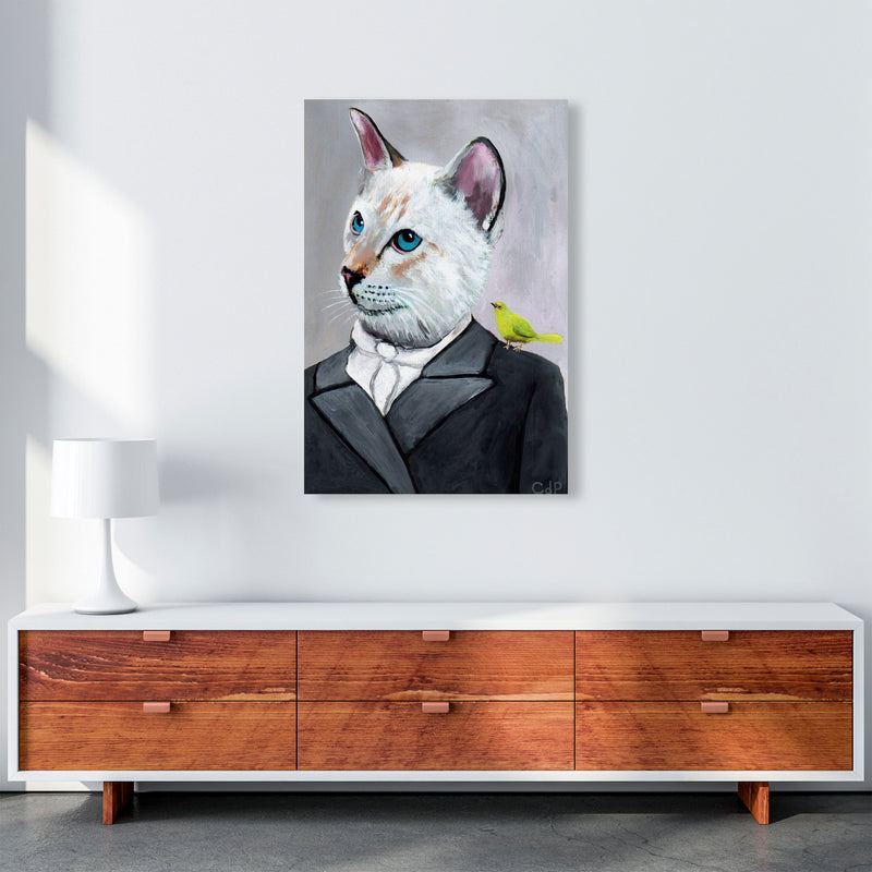 Cat With Bird Art Print by Coco Deparis A1 Canvas