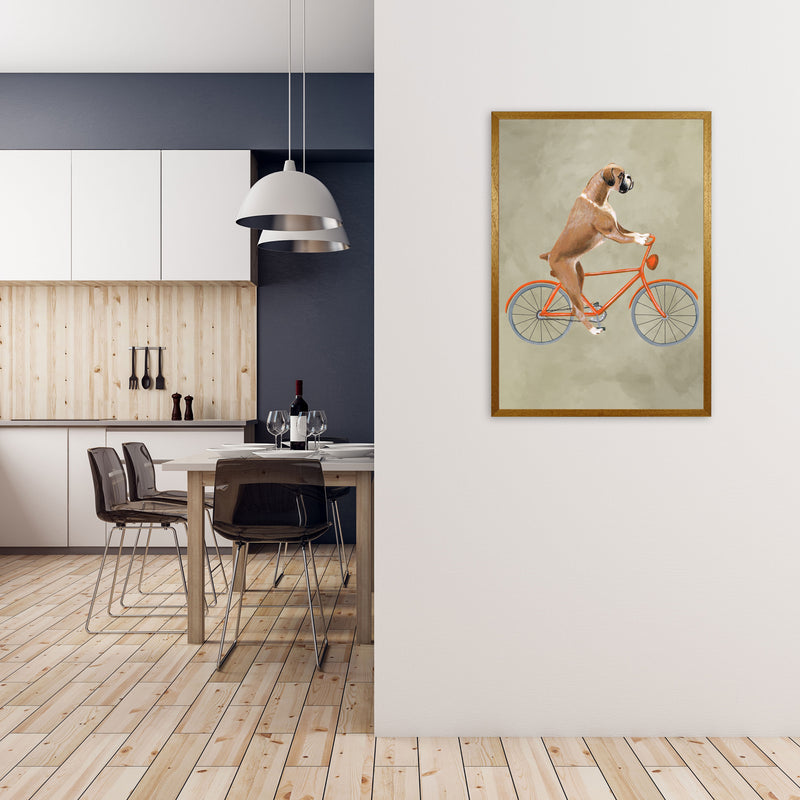 Boxer On Bicycle Art Print by Coco Deparis A1 Print Only