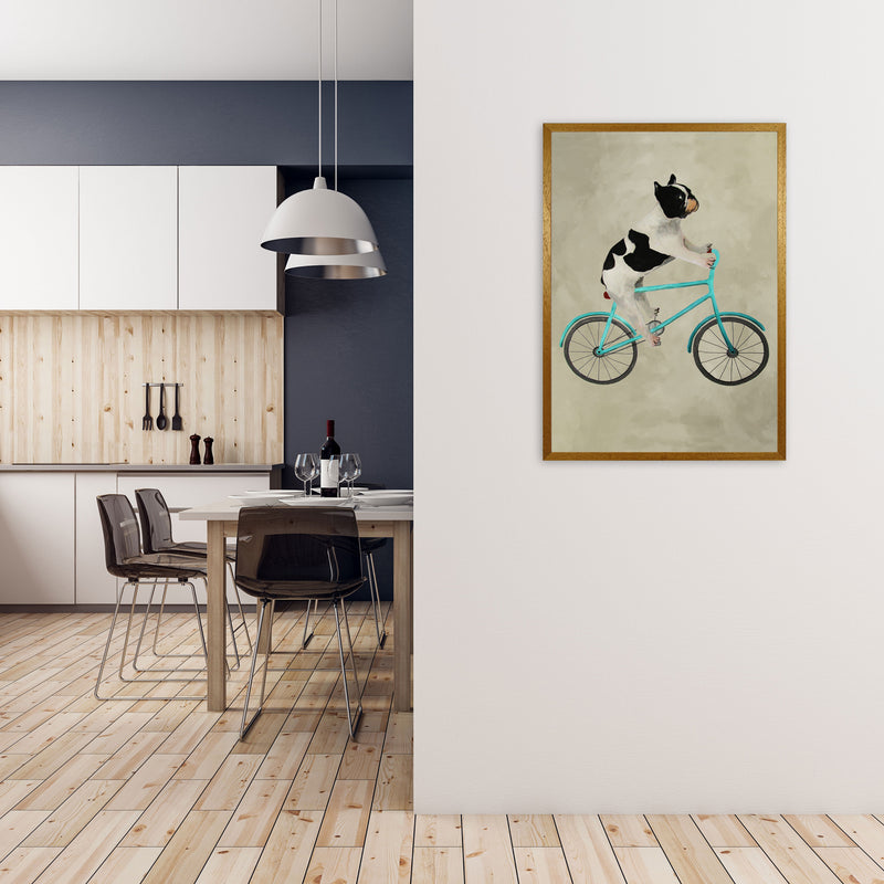 Bulldog On Bicycle Art Print by Coco Deparis A1 Print Only