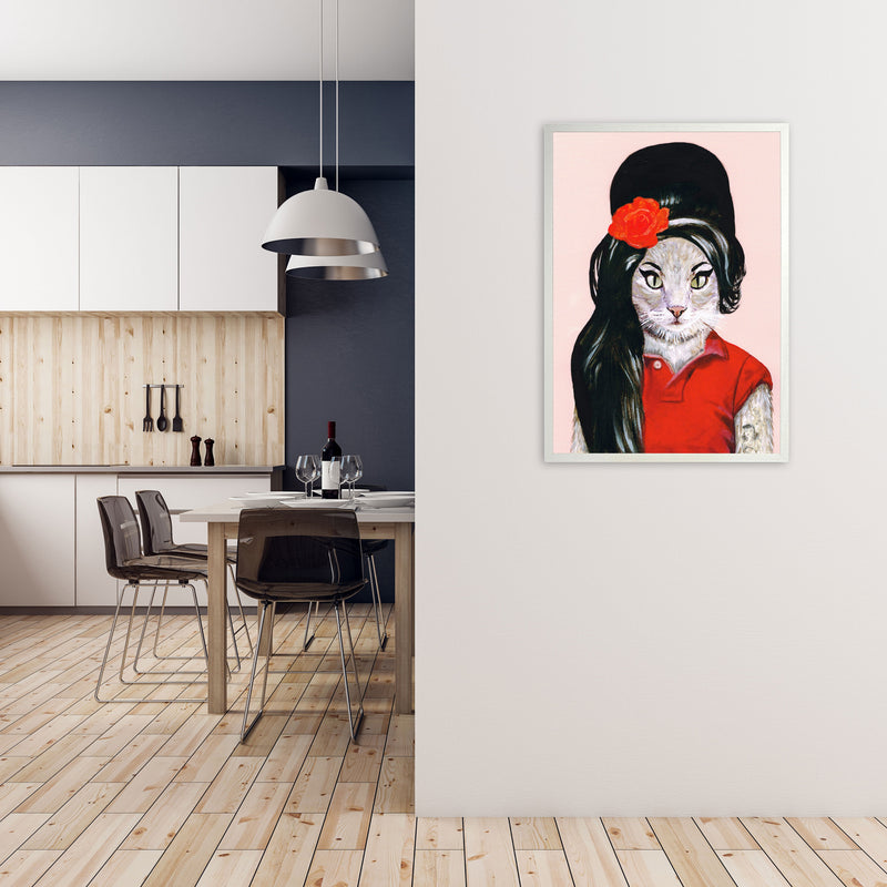 Amy Winehouse Art Print by Coco Deparis A1 Oak Frame