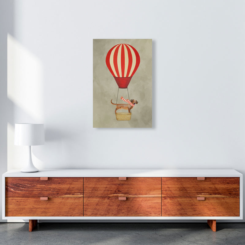 Daschund With Airballoon Art Print by Coco Deparis A2 Canvas