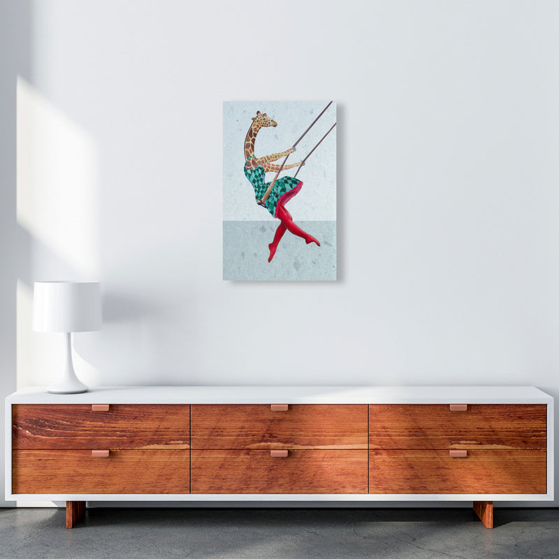 Giraffe On Balance Art Print by Coco Deparis A3 Canvas