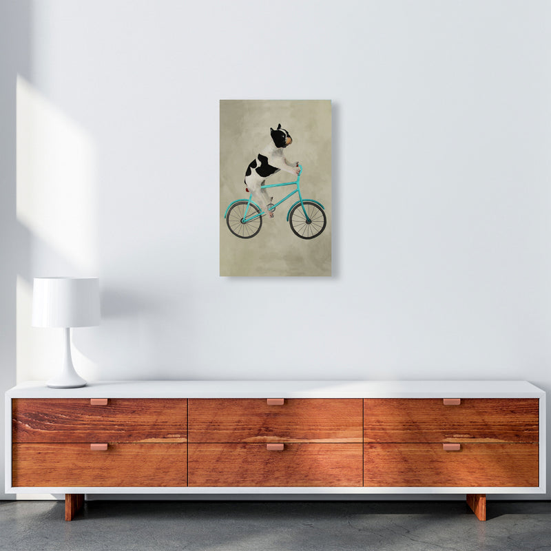 Bulldog On Bicycle Art Print by Coco Deparis A3 Canvas