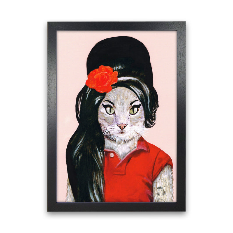 Amy Winehouse Art Print by Coco Deparis Black Grain