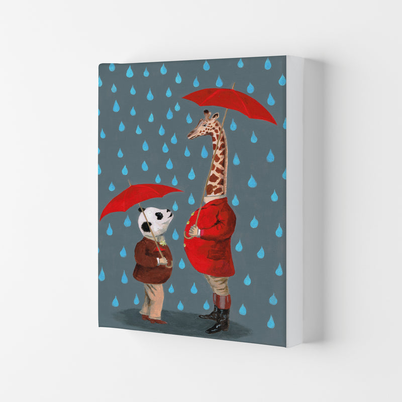 Panda And Giraffe Art Print by Coco Deparis Canvas
