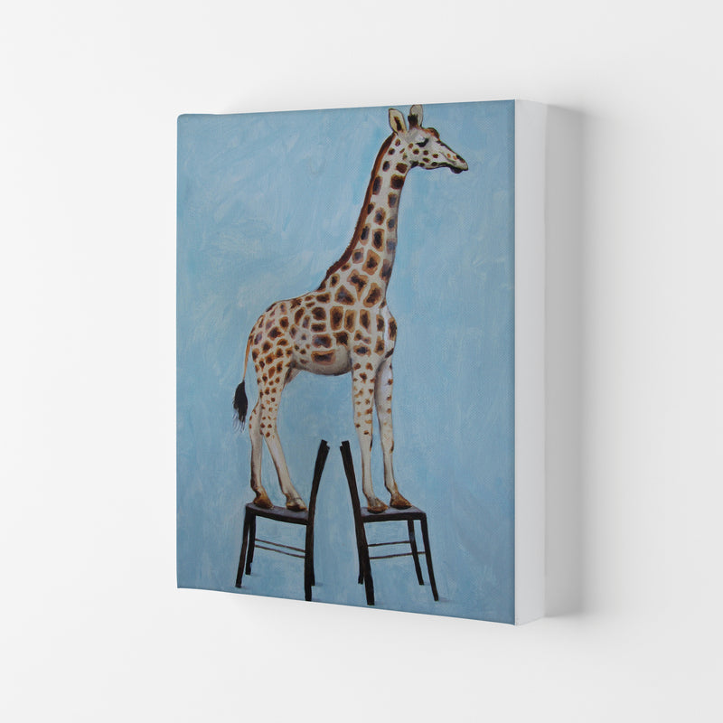 Giraffe On Chairs Art Print by Coco Deparis Canvas