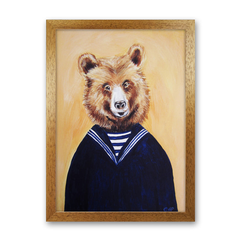 Bear Art Print by Coco Deparis Oak Grain