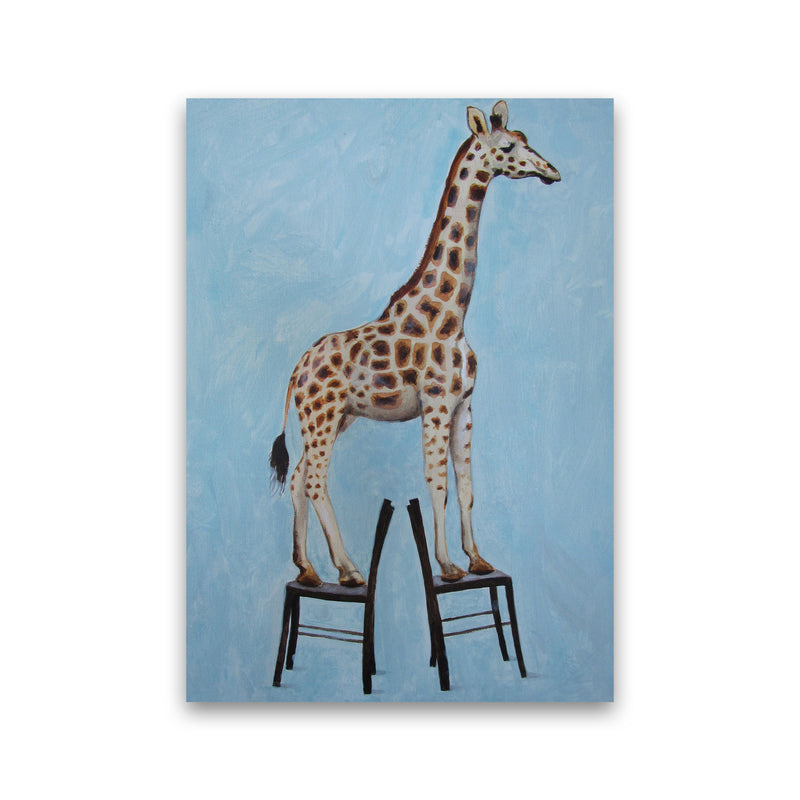 Giraffe On Chairs Art Print by Coco Deparis Print Only