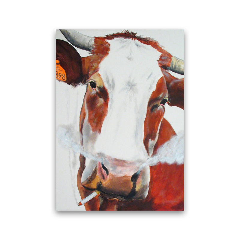 Cow Smoking 02 Art Print by Coco Deparis Print Only