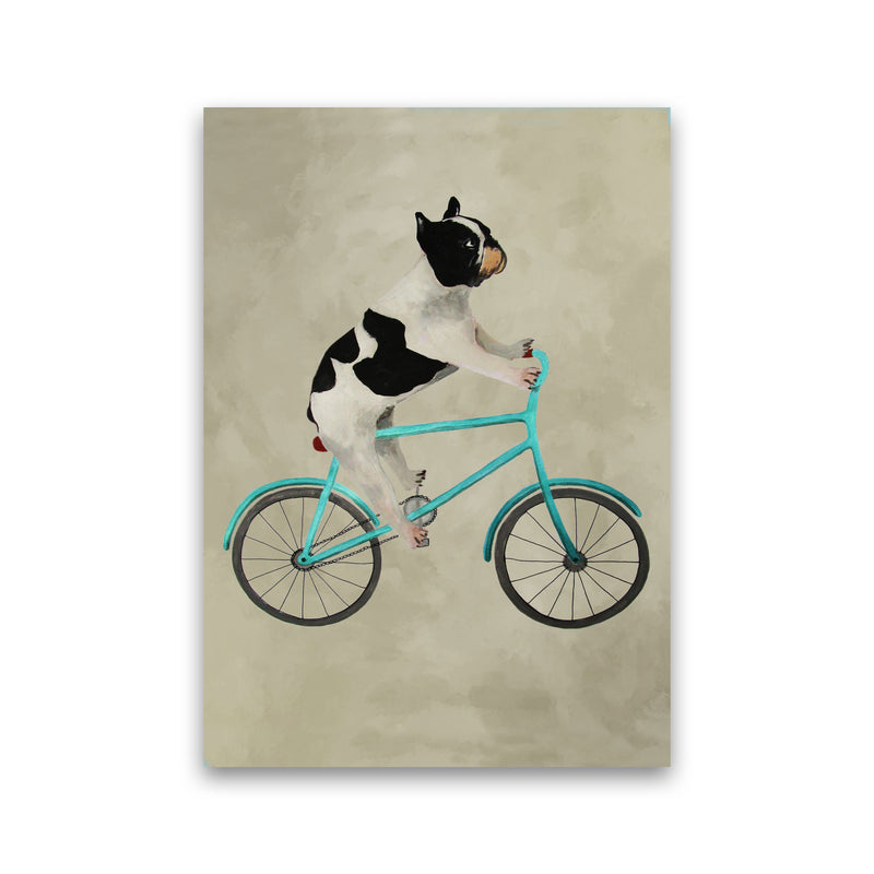 Bulldog On Bicycle Art Print by Coco Deparis Print Only
