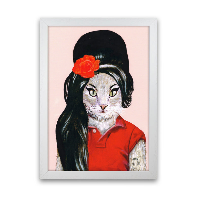 Amy Winehouse Art Print by Coco Deparis White Grain