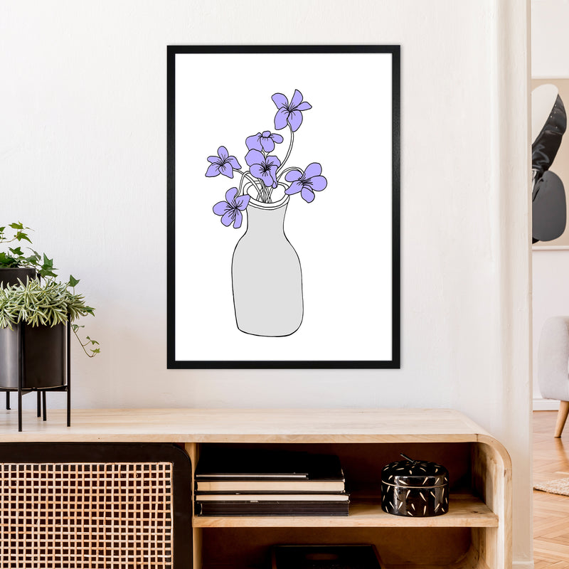 Sweet Violets Art Print by Carissa Tanton A1 White Frame