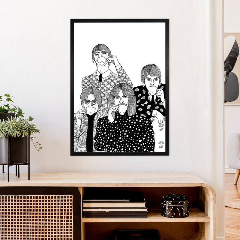 Beatles Tea Art Print by Carissa Tanton A1 White Frame