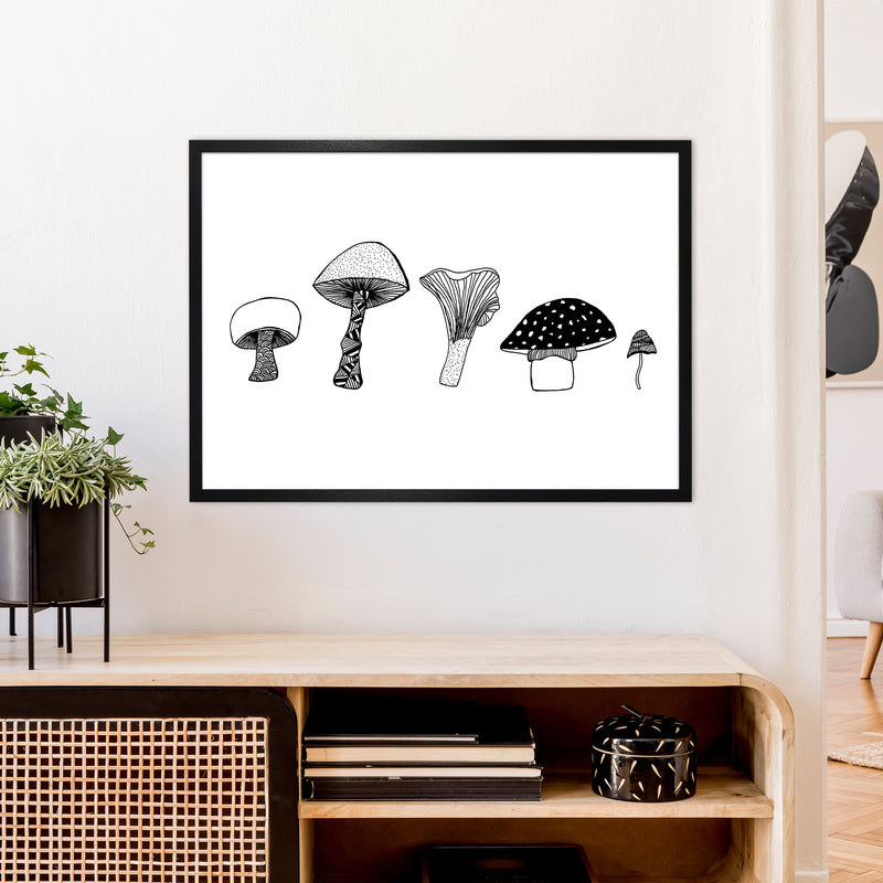 Mushrooms Art Print by Carissa Tanton A1 White Frame