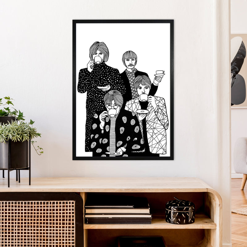 X Beatles Art Print by Carissa Tanton A1 White Frame