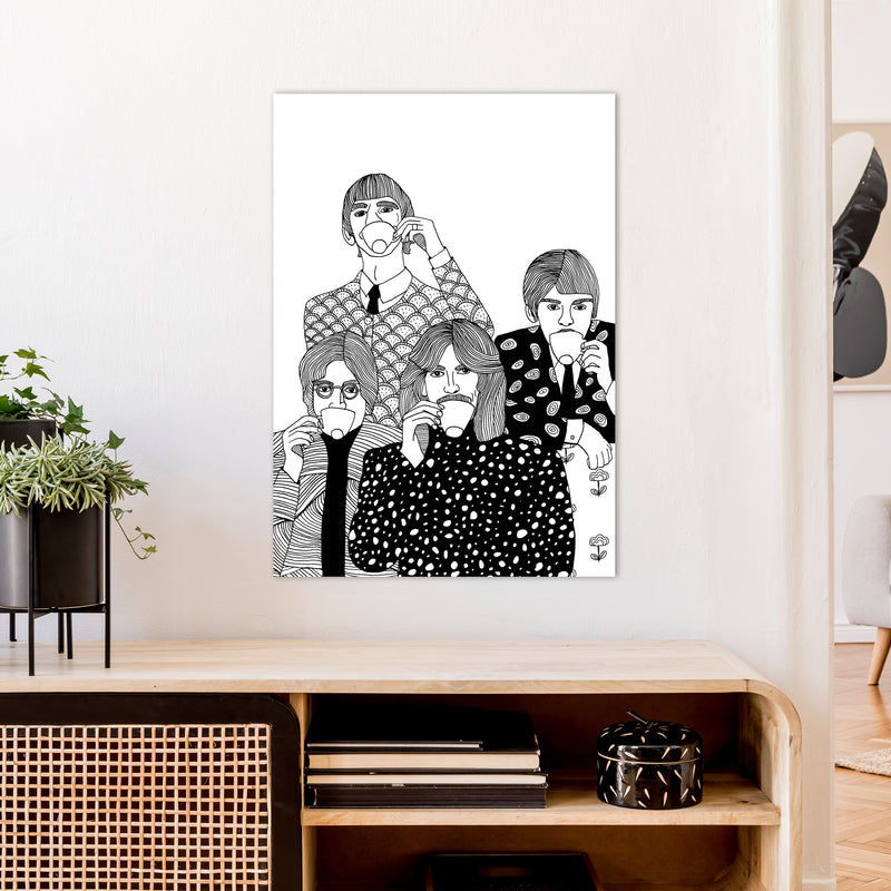 Beatles Tea Art Print by Carissa Tanton A1 Black Frame