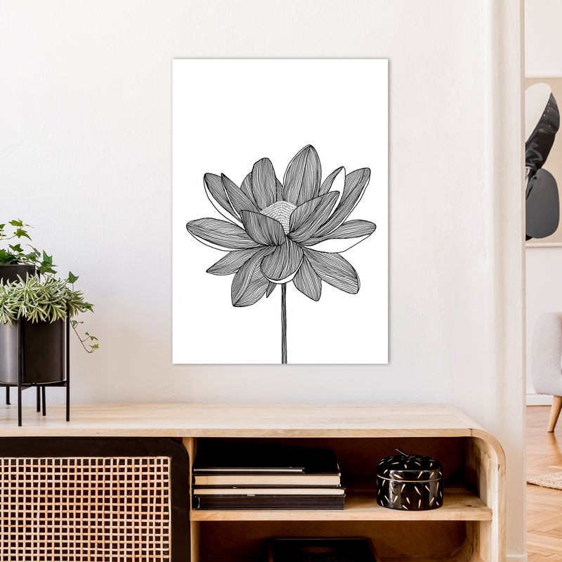 Lotus Art Print by Carissa Tanton A1 Black Frame