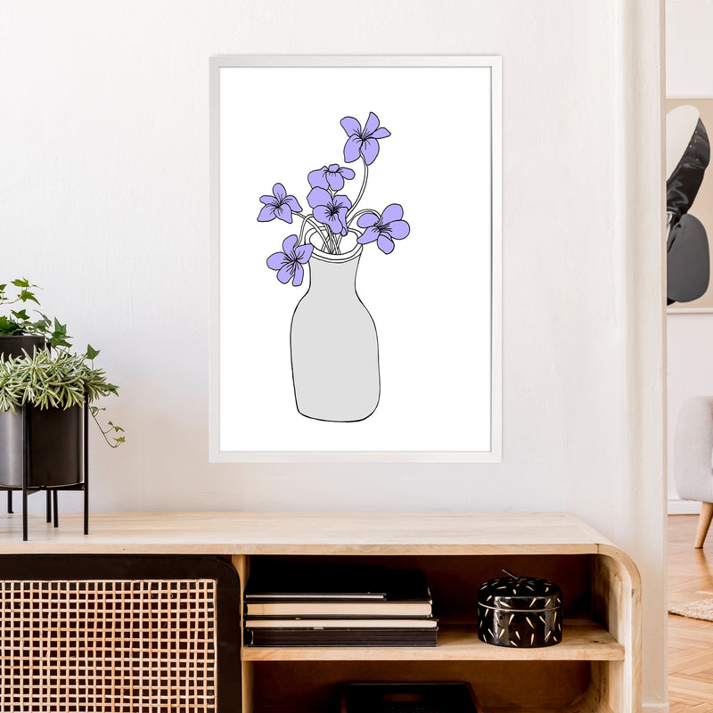 Sweet Violets Art Print by Carissa Tanton A1 Oak Frame