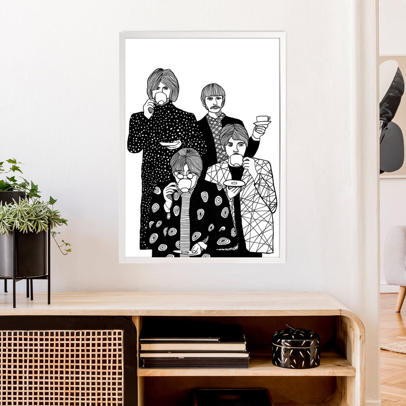 X Beatles Art Print by Carissa Tanton A1 Oak Frame