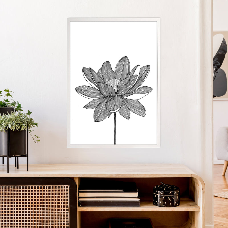 Lotus Art Print by Carissa Tanton A1 Oak Frame