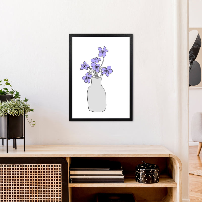 Sweet Violets Art Print by Carissa Tanton A2 White Frame