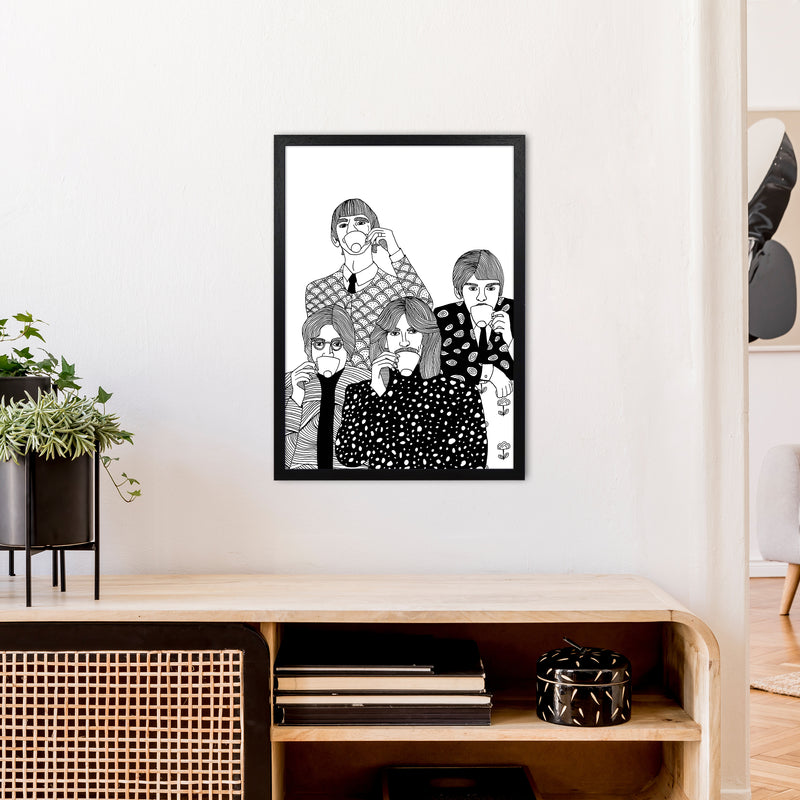 Beatles Tea Art Print by Carissa Tanton A2 White Frame