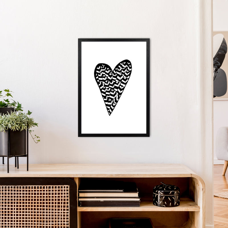 Leaf Heart Art Print by Carissa Tanton A2 White Frame