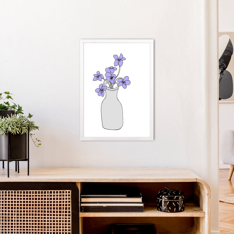 Sweet Violets Art Print by Carissa Tanton A2 Oak Frame