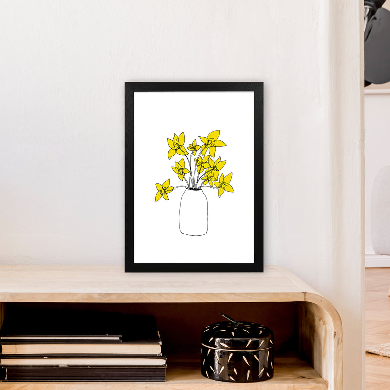 Daffodils Yellow Art Print by Carissa Tanton A3 White Frame