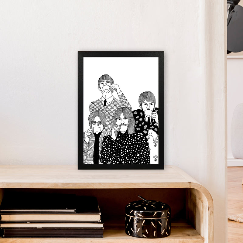 Beatles Tea Art Print by Carissa Tanton A3 White Frame