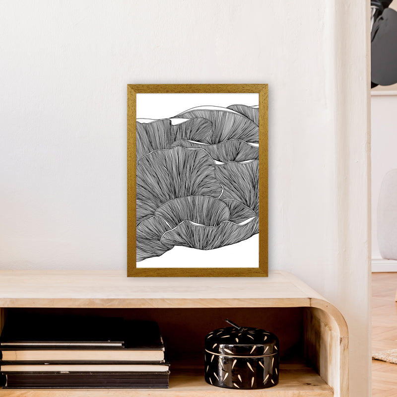 Oyster Mushrooms BW Art Print by Carissa Tanton A3 Print Only