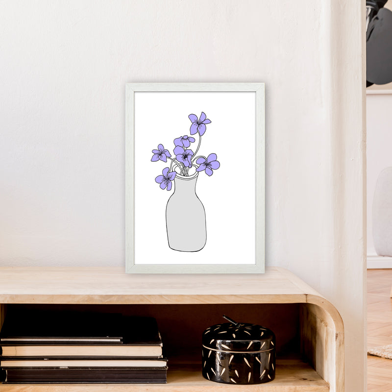 Sweet Violets Art Print by Carissa Tanton A3 Oak Frame