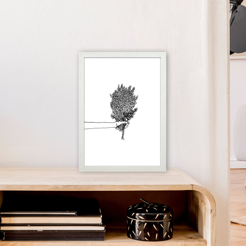 Flower Bunch Art Print by Carissa Tanton A3 Oak Frame