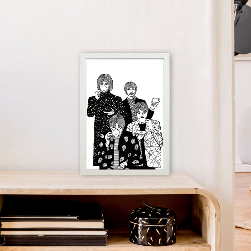 X Beatles Art Print by Carissa Tanton A3 Oak Frame