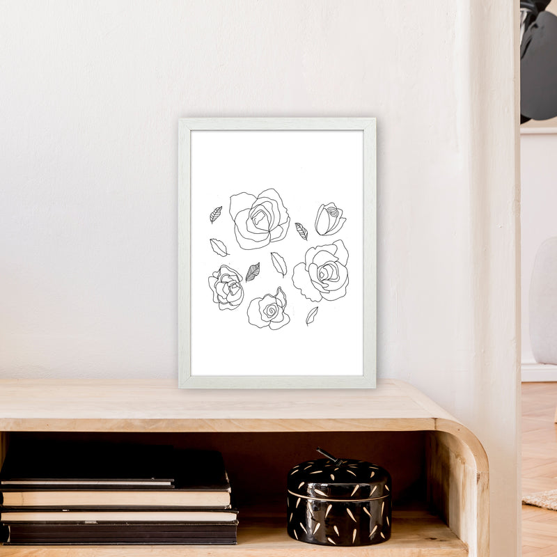 Roses Art Print by Carissa Tanton A3 Oak Frame