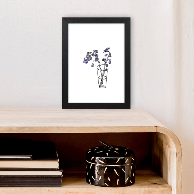 Bluebells Lilac Art Print by Carissa Tanton A4 White Frame