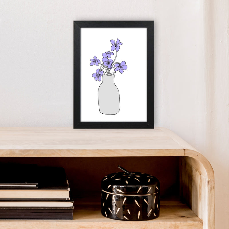 Sweet Violets Art Print by Carissa Tanton A4 White Frame