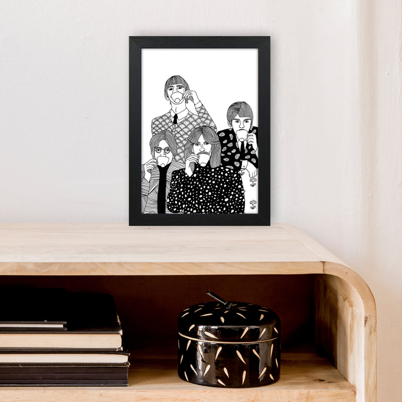 Beatles Tea Art Print by Carissa Tanton A4 White Frame