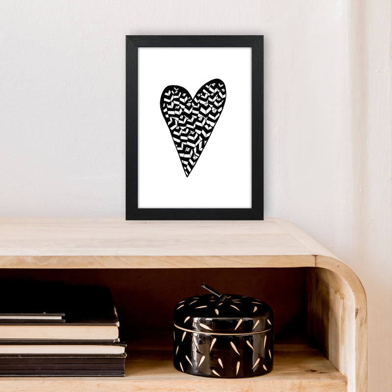 Leaf Heart Art Print by Carissa Tanton A4 White Frame
