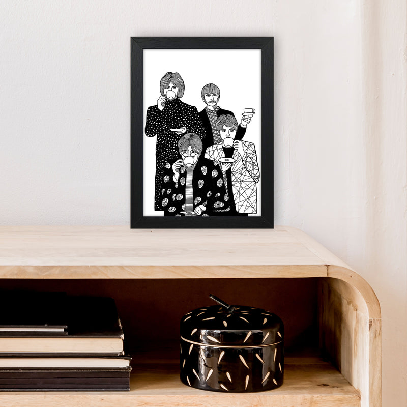 X Beatles Art Print by Carissa Tanton A4 White Frame