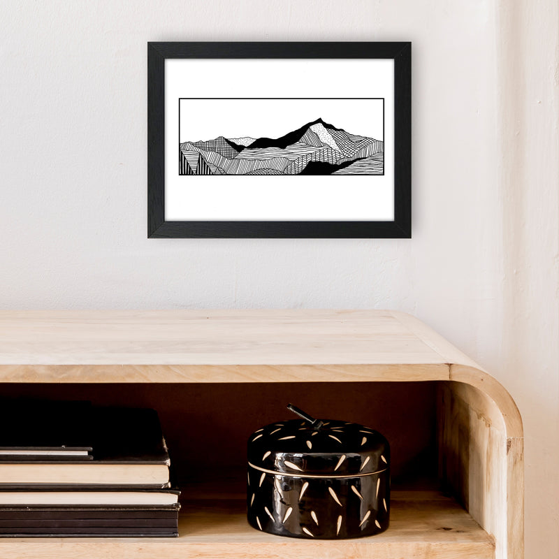 Snowdon Art Print by Carissa Tanton A4 White Frame
