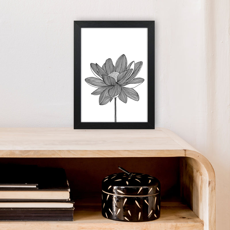 Lotus Art Print by Carissa Tanton A4 White Frame