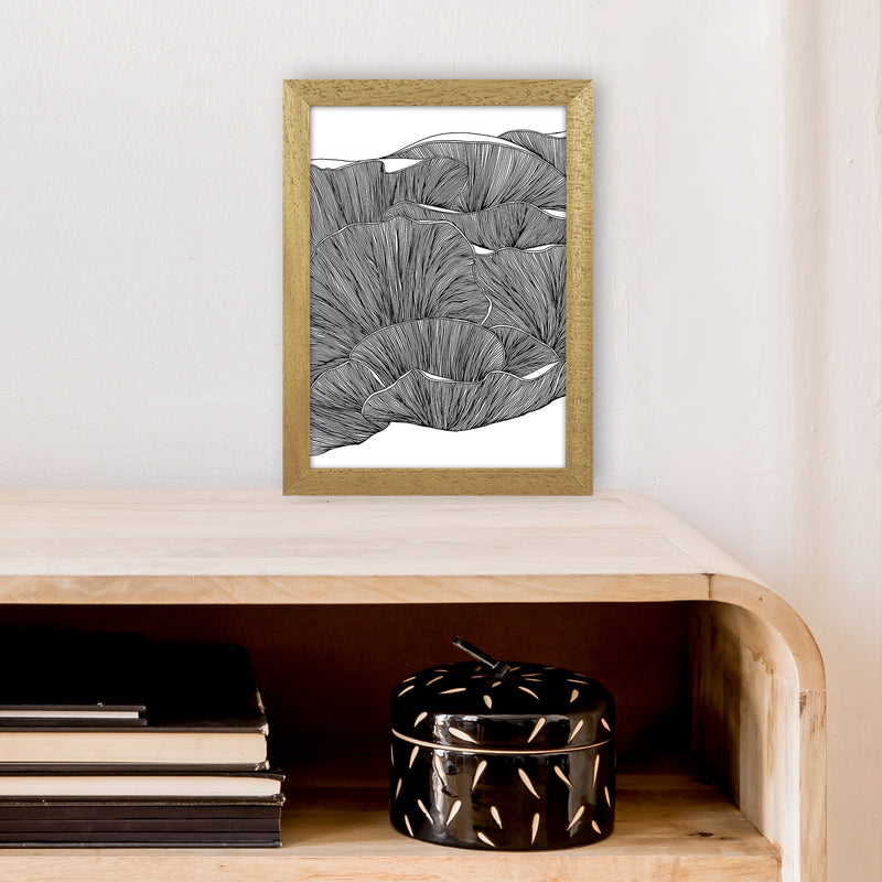 Oyster Mushrooms BW Art Print by Carissa Tanton A4 Print Only