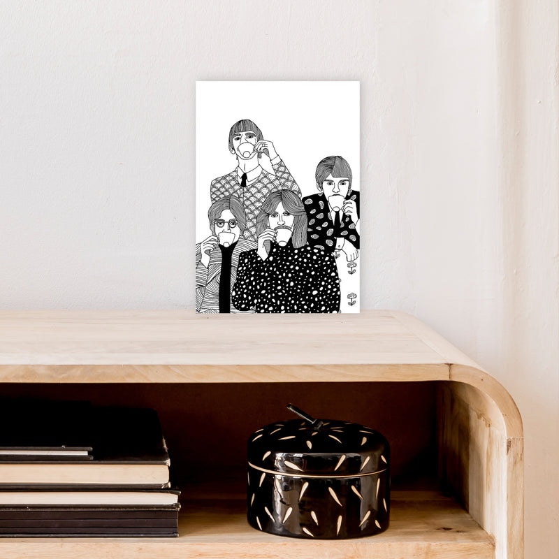 Beatles Tea Art Print by Carissa Tanton A4 Black Frame