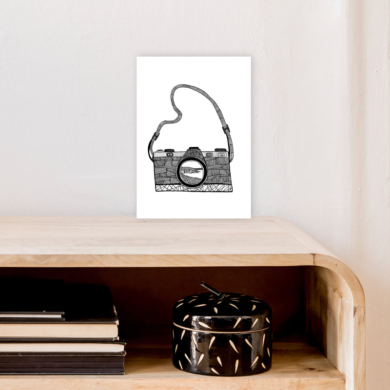 Camera Art Print by Carissa Tanton A4 Black Frame