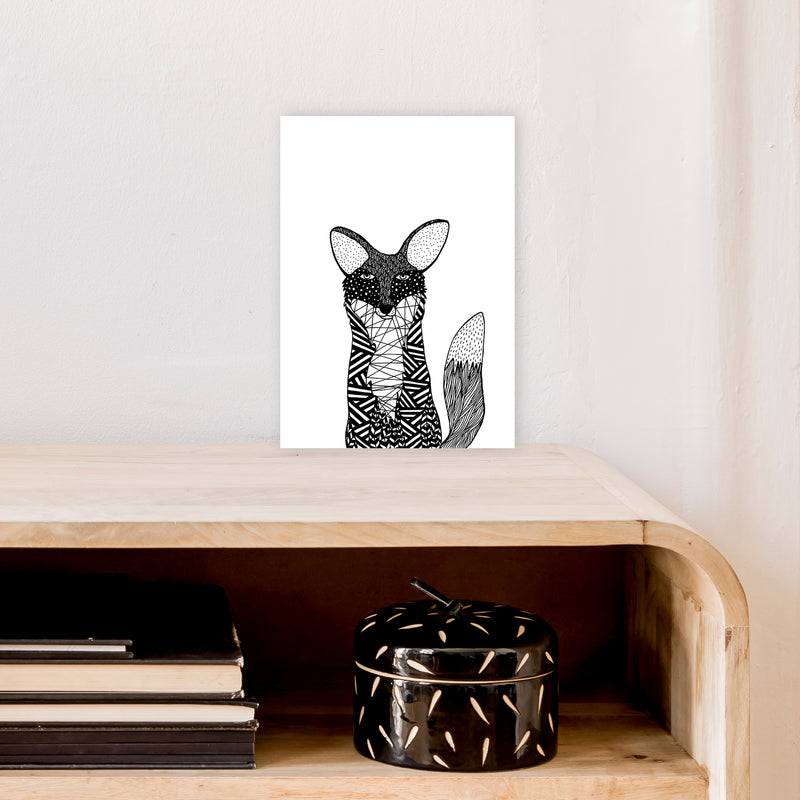 Fox Art Print by Carissa Tanton A4 Black Frame
