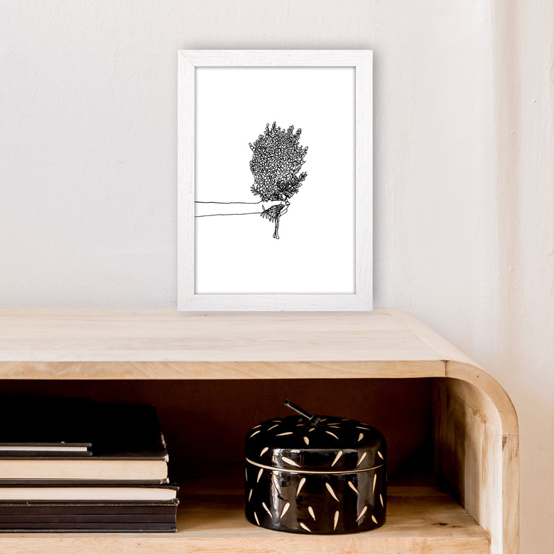 Flower Bunch Art Print by Carissa Tanton A4 Oak Frame