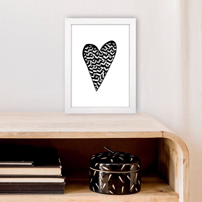 Leaf Heart Art Print by Carissa Tanton A4 Oak Frame
