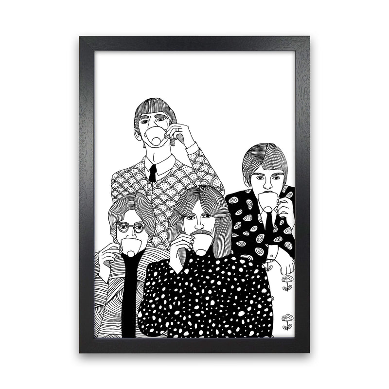 Beatles Tea Art Print by Carissa Tanton Black Grain