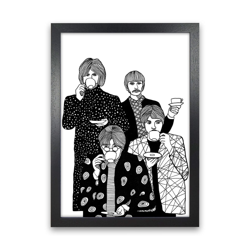 X Beatles Art Print by Carissa Tanton Black Grain